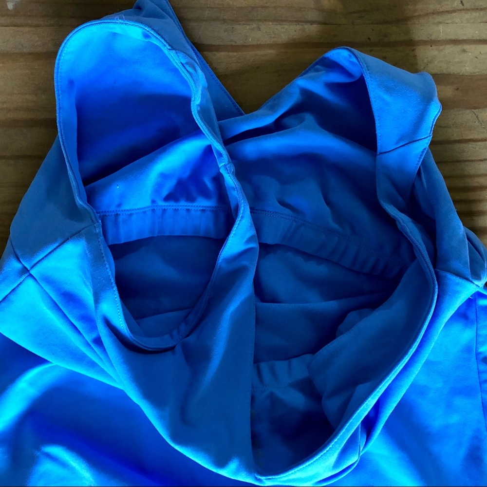 Adidas Pale Blue Ruched Workout Tank - Picture 4 of 6
